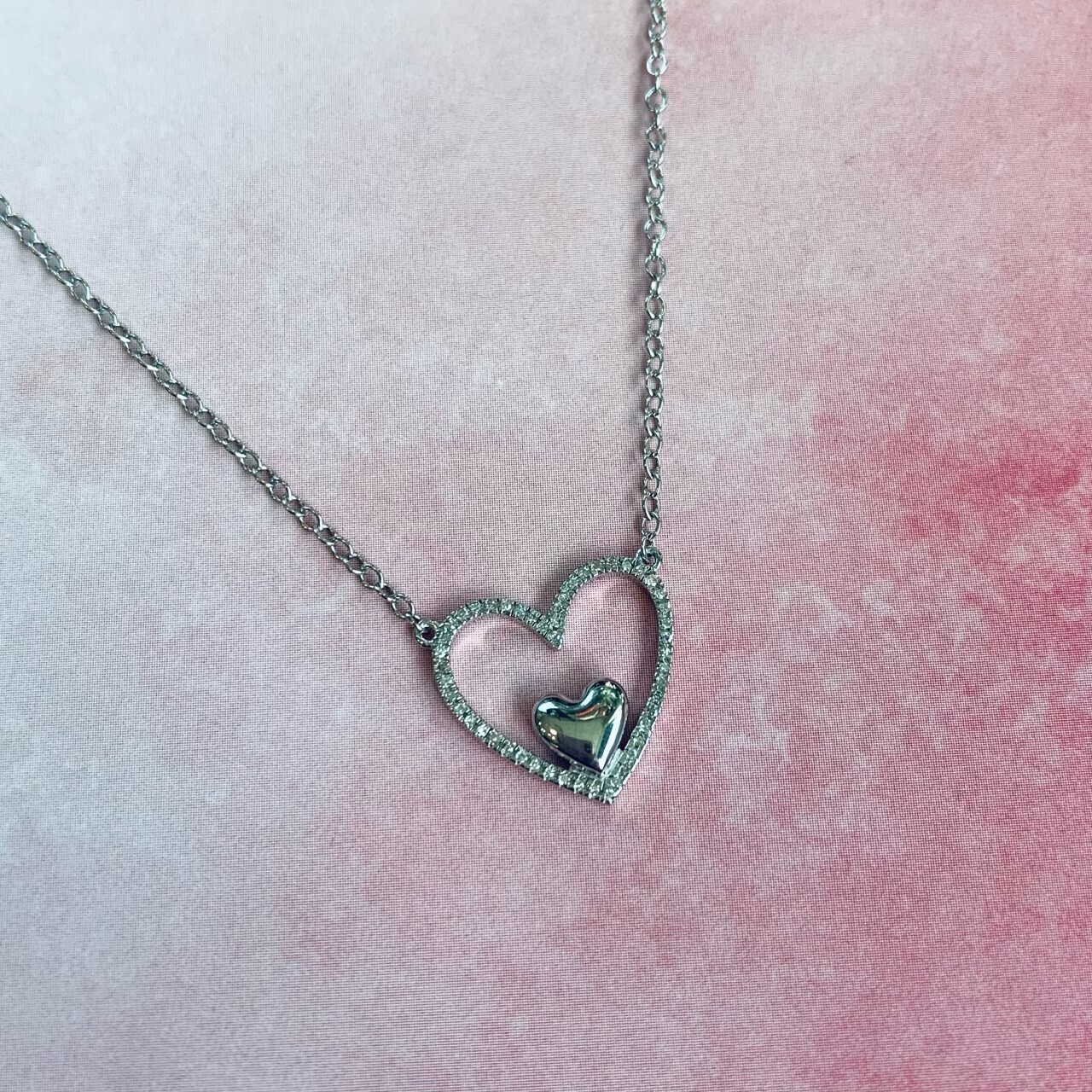 Ella Stein All the Love Heart Necklace (Silver)