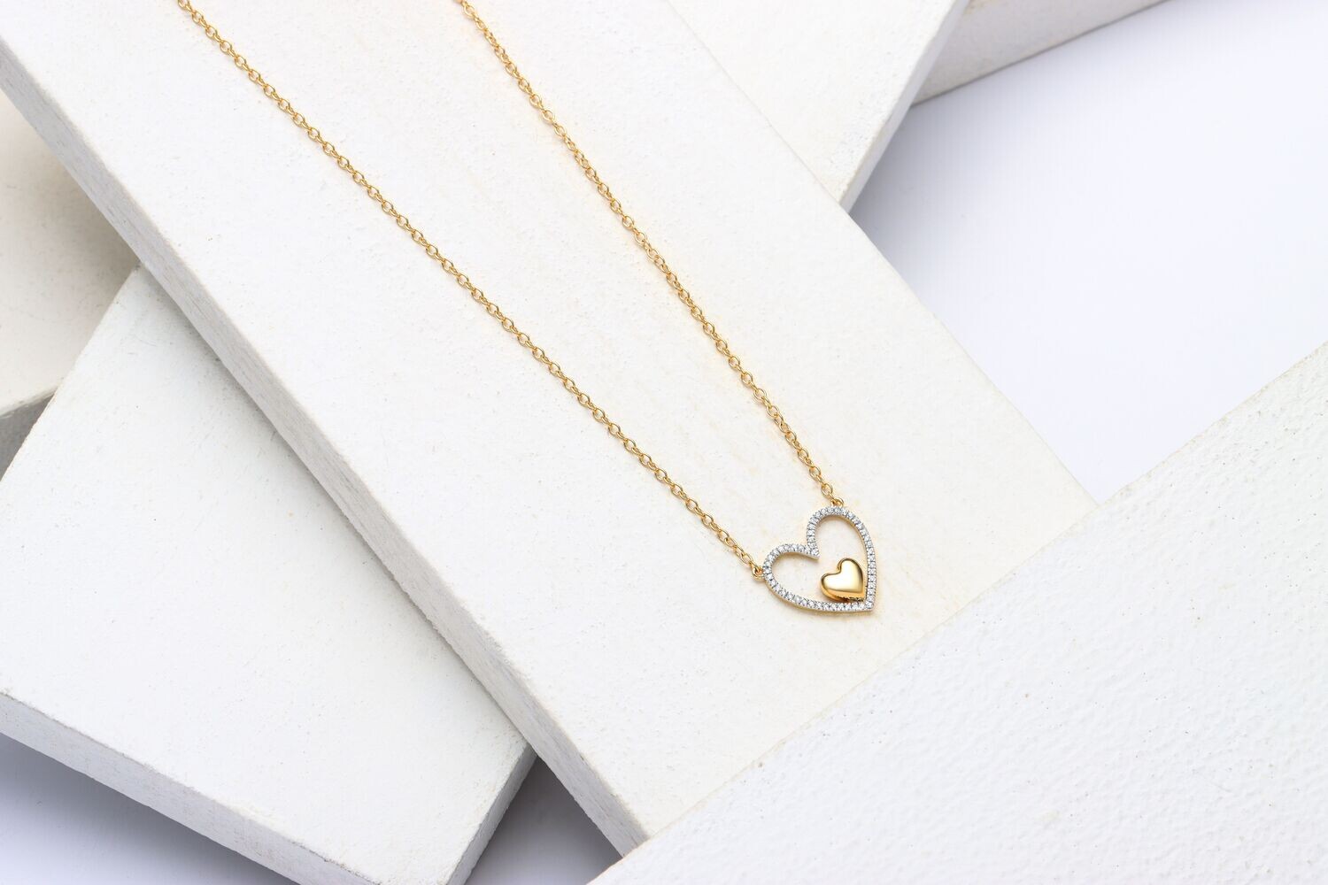 Ella Stein All the Love Heart Necklace (Gold)