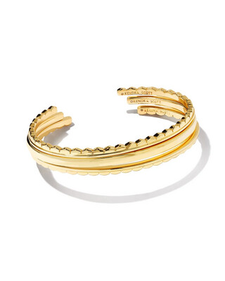 Kendra Scott Quinn Cuff Bracelet Set of 3 in Gold