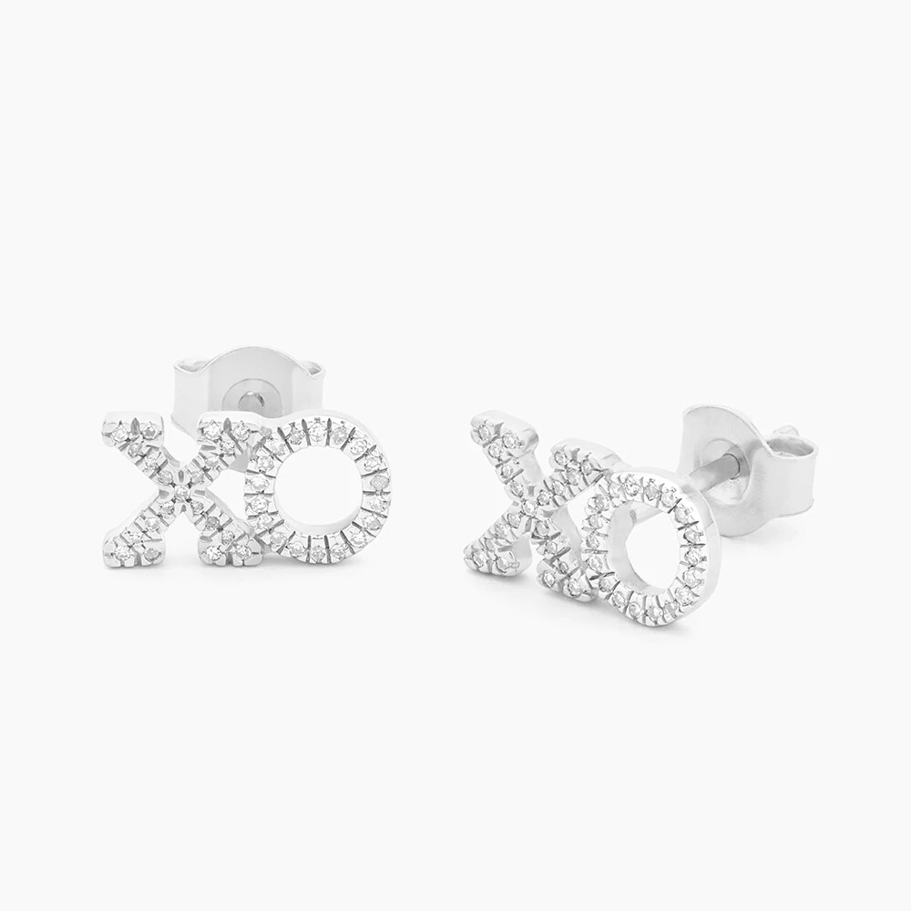 Ella Stein XO Stud Earrings (Silver)