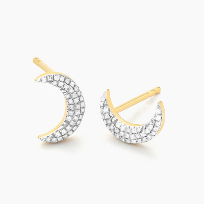 Ella Stein Mini Moons Earrings (Gold)