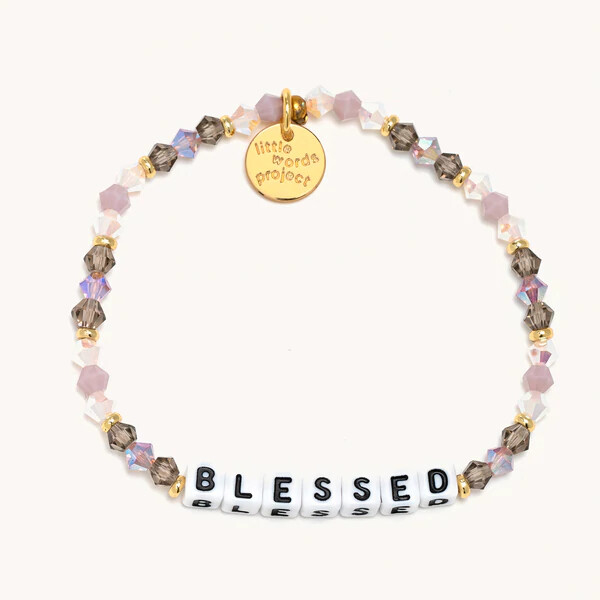 Little Words Project White BLESSED Bracelet