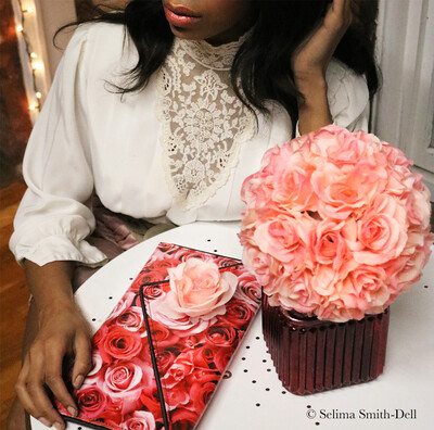 Kent Stetson Pink Rose Crossbody Clutch