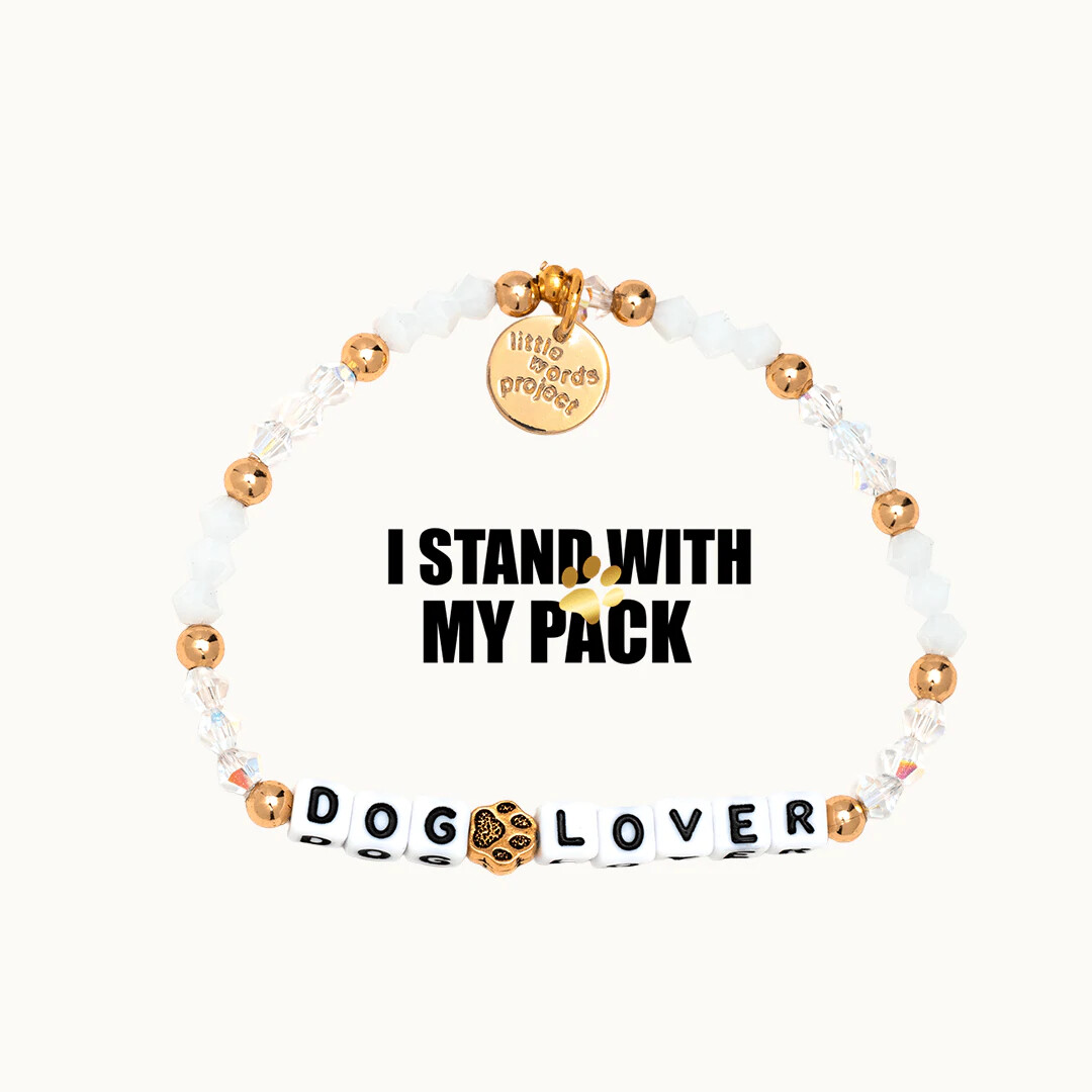 Little Words Project DOG LOVER Bracelet (Animal Rights for Dogs) S/M