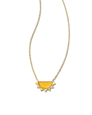 Kendra Scott Sienna Half Sun Necklace in Citrus Opal