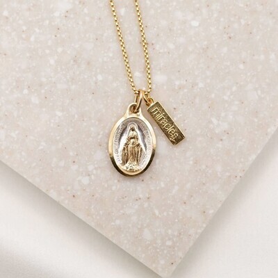 MSMH Miraculous Medal Necklace from Lourdes