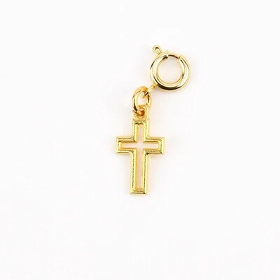 MSMH Filled by Faith Cross Charm (Gold)