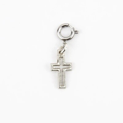 MSMH Charm - Open Cross (Silver)