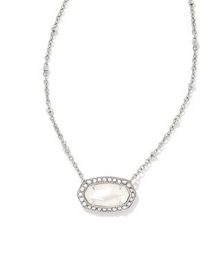 Kendra Scott Pearl Beaded Elisa Silver Pendant Necklace