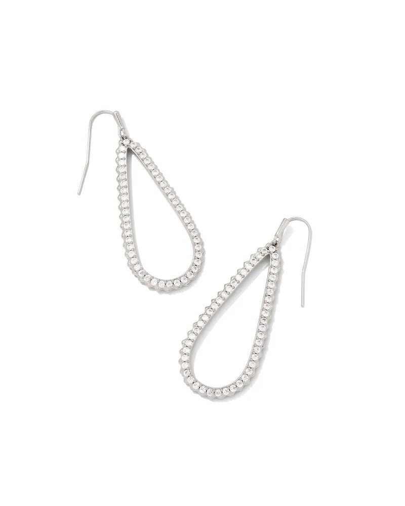 Kendra Scott Payton Open Frame Earrings in Silver
