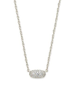 Kendra Scott Grayson Crystal Necklace in Silver