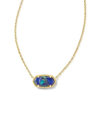 Kendra Scott Elisa Necklace in Gold/Lapis Turquoise Magnesite