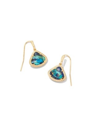 Kendra Scott Kendall Drop Earrings in Gold/Lapis Turquoise Magnesite