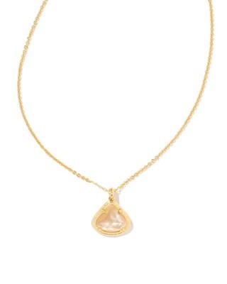 Kendra Scott Kendall Necklace in Gold/Golden Abalone