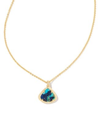 Kendra Scott Kendall Necklace in Gold/Lapis Turquoise Magnesite