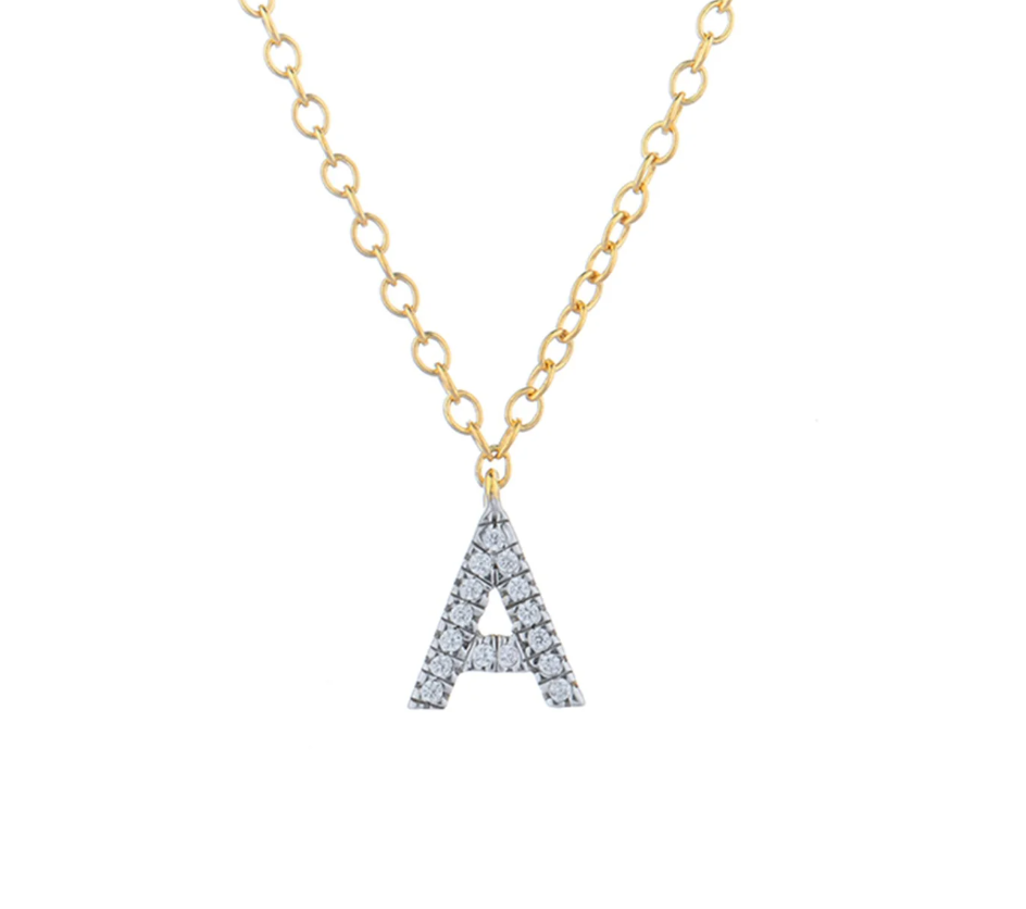 Ella Stein Choose Your Letter Initial Necklace (Gold)