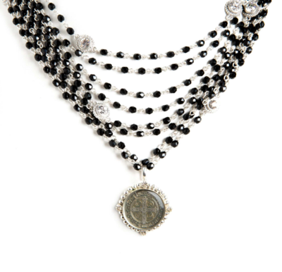 VSA San Benito Magdalena Reserva Necklace in Jet (Silver)