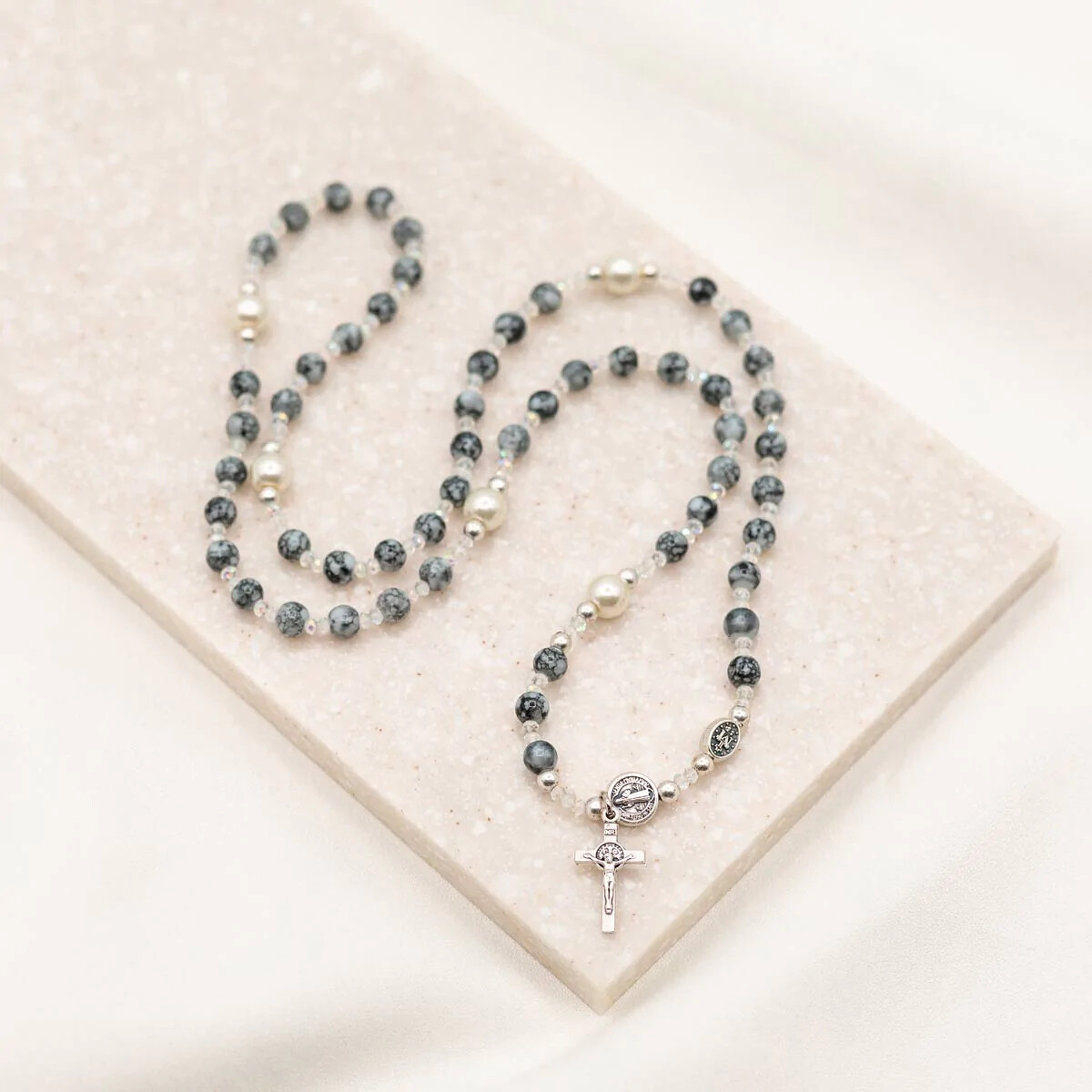 MSMH Rosary Wrap Bracelet (Gray)
