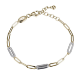 Charles Garnier Paperclip Collection Emma Bracelet, Gold