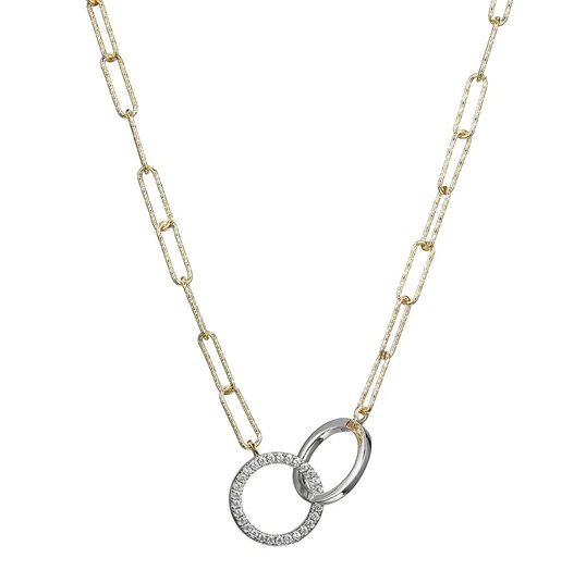 Charles Garnier Paperclip Collection Janelle Necklace, Gold