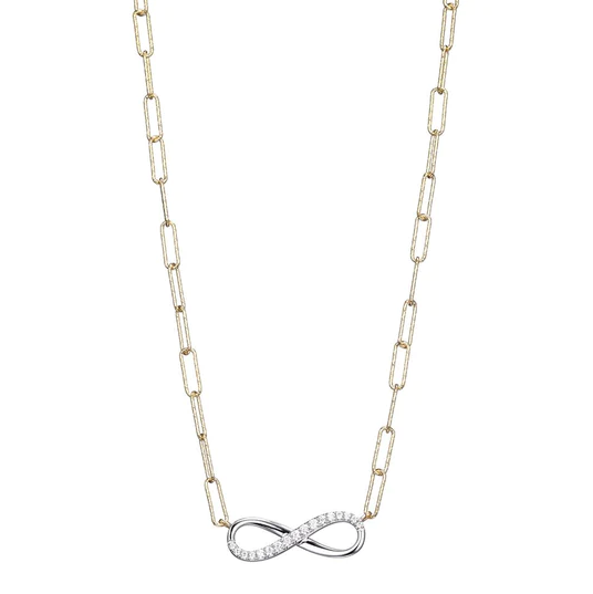 Charles Garnier Paperclip Collection Infinity Necklace, Gold