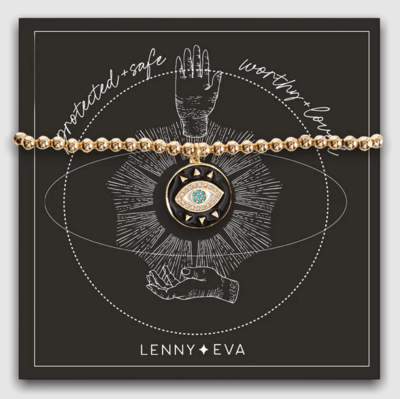 Lenny & Eva Celestial Bracelet - Evil Eye (Black)