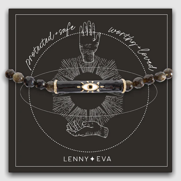 Lenny & Eva Celestial Bracelet - Evil Eye Bar (Black)