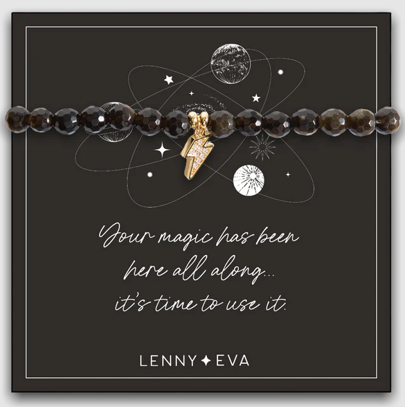 Lenny & Eva Celestial Bracelet - Lightning Bolt (Black)