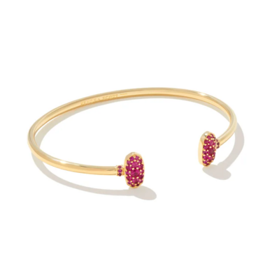 Kendra Scott Grayson Crystal Cuff Bracelet in Gold/Ruby Crystal