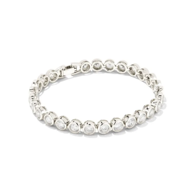 Kendra Scott Carmen Tennis Bracelet in Silver/White Crystal