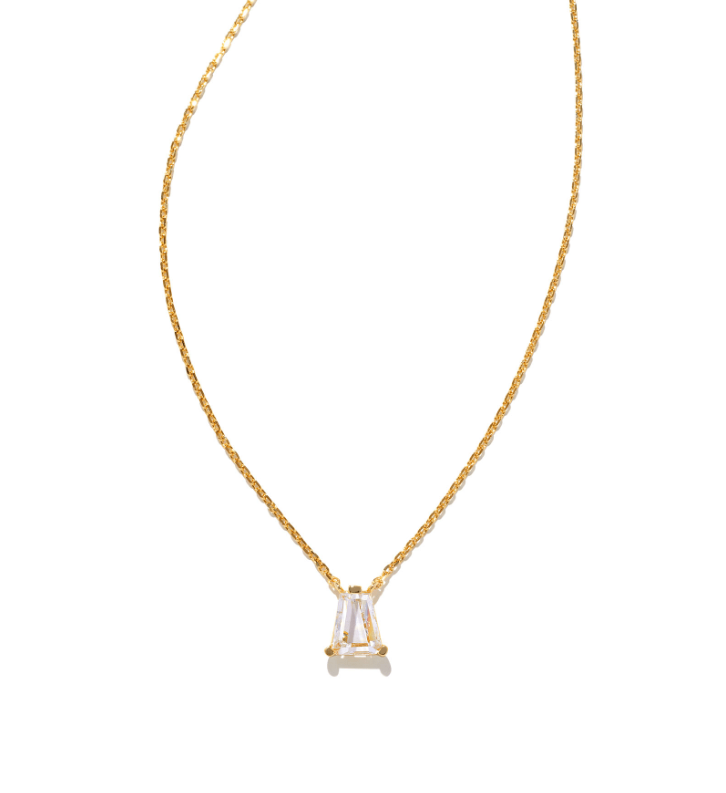 Kendra Scott Blair Necklace in Gold/White Crystal