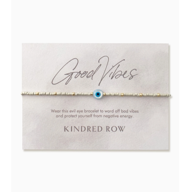 Kindred Row Evil Eye Beaded Bracelet, Cloud