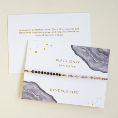 Kindred Row Healing Gemstone Stacking Bracelet, Black Onyx