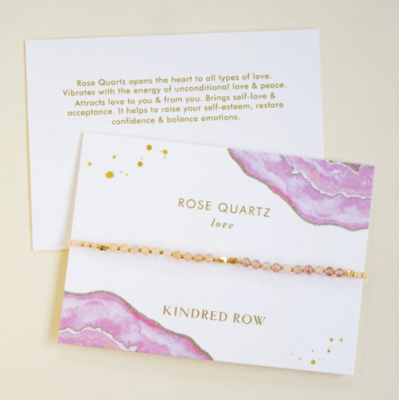 Kindred Row Healing Gemstone Stacking Bracelet, Rose Quartz
