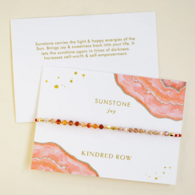 Kindred Row Healing Gemstone Stacking Bracelet, Sunstone