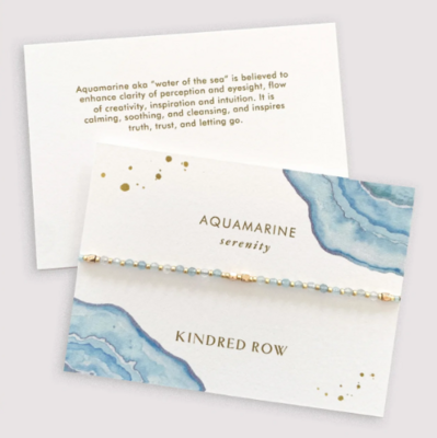 Kindred Row Healing Gemstone Stacking Bracelet, Aquamarine