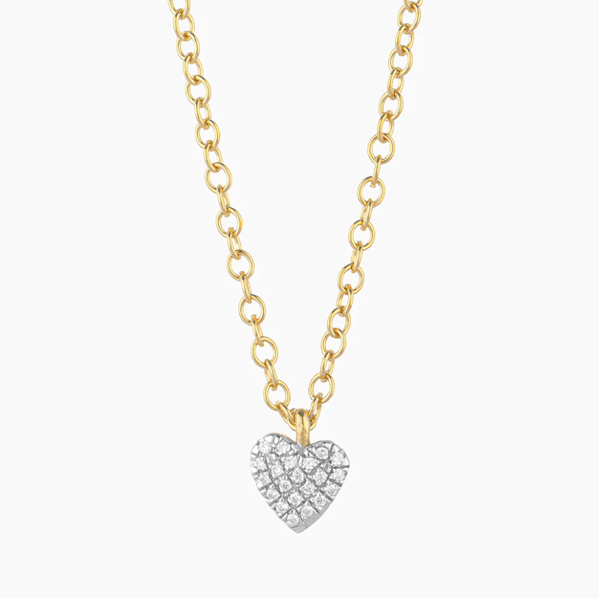 Ella Stein Small Heart Pendant Necklace (Gold)