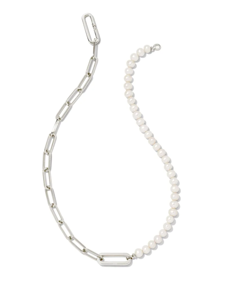 Kendra Scott Ashton Half Chain Necklace, Silver