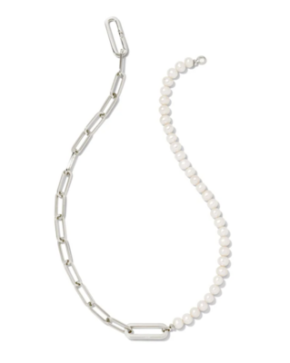 Kendra Scott Ashton Half Chain Necklace, Silver