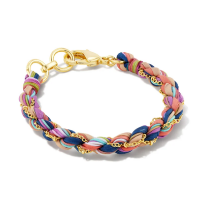 Kendra Scott Masie Silk Corded Bracelet, Gold/Pastel Mix