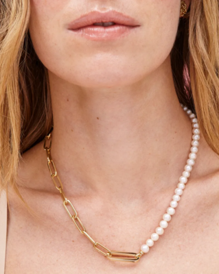 Kendra Scott Ashton Half Chain Necklace, Silver
