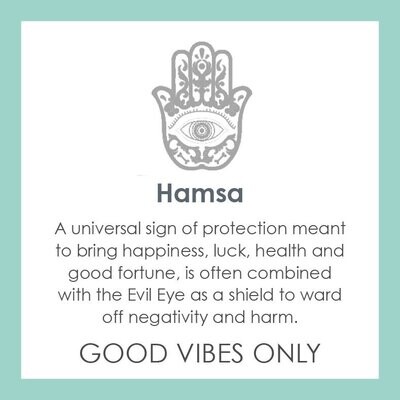 LOLA Hamsa Pendant, Periwinkle/Small