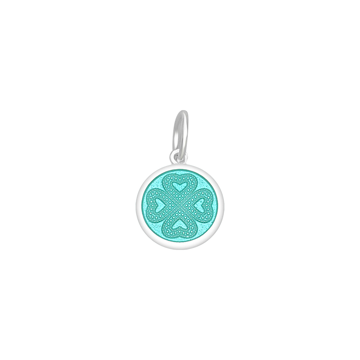 LOLA Four Leaf Clover Pendant, Seafoam/Mini