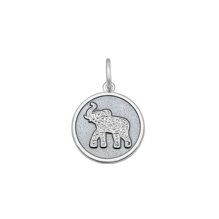 LOLA Elephant Pendant, Pewter/Small