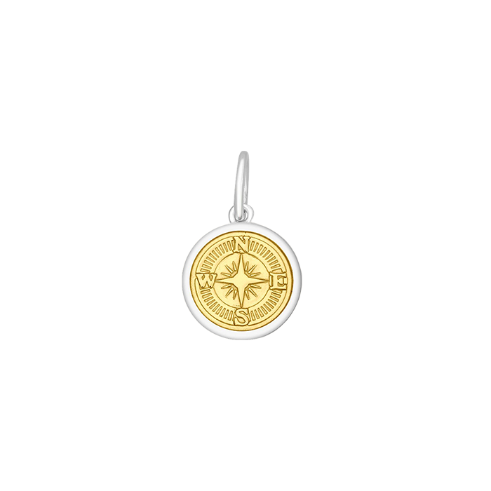 LOLA Compass Pendant, Gold Center/Mini