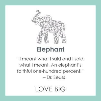 LOLA Elephant Pendant, Pink/Small