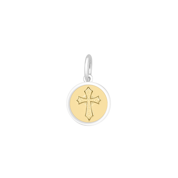 LOLA Cross Pendant, Gold Center/Mini