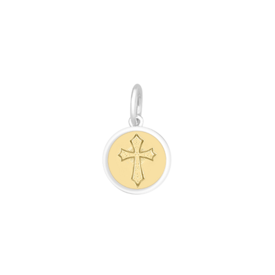 LOLA Cross Pendant, Gold Center/Mini