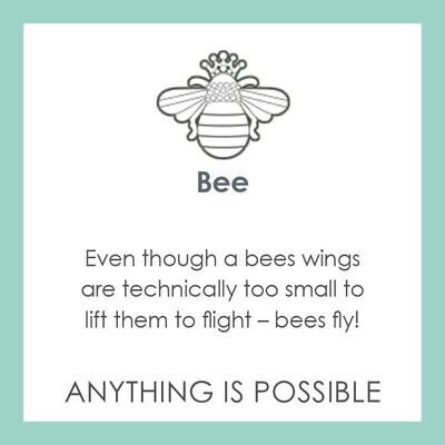 LOLA Bee Pendant, Gold/White/Small