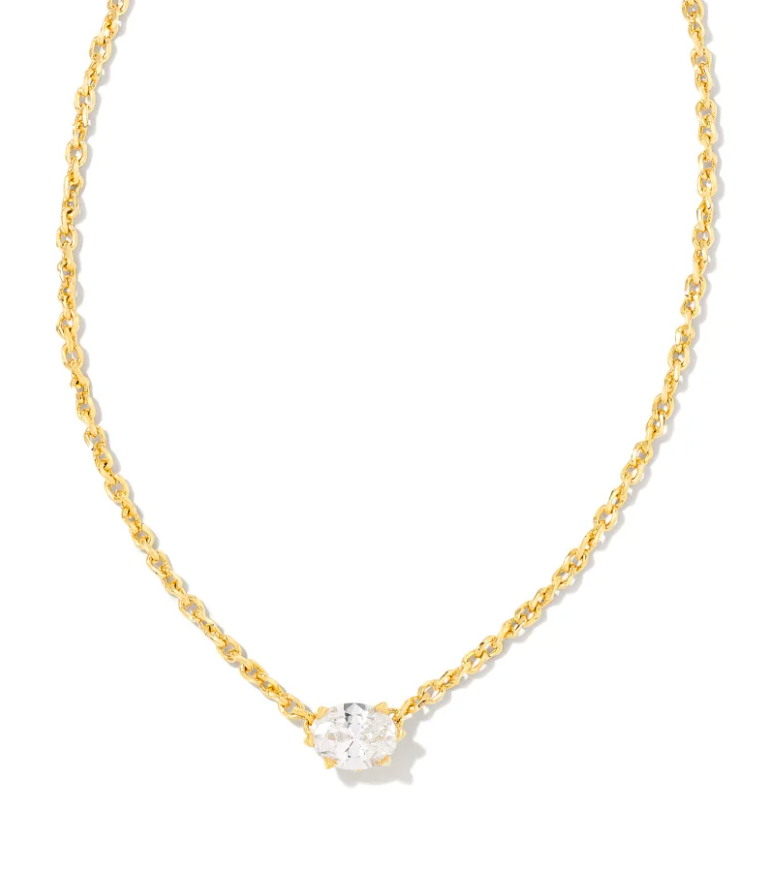 Kendra Scott Cailin Pendant Necklace, Gold/CZ
